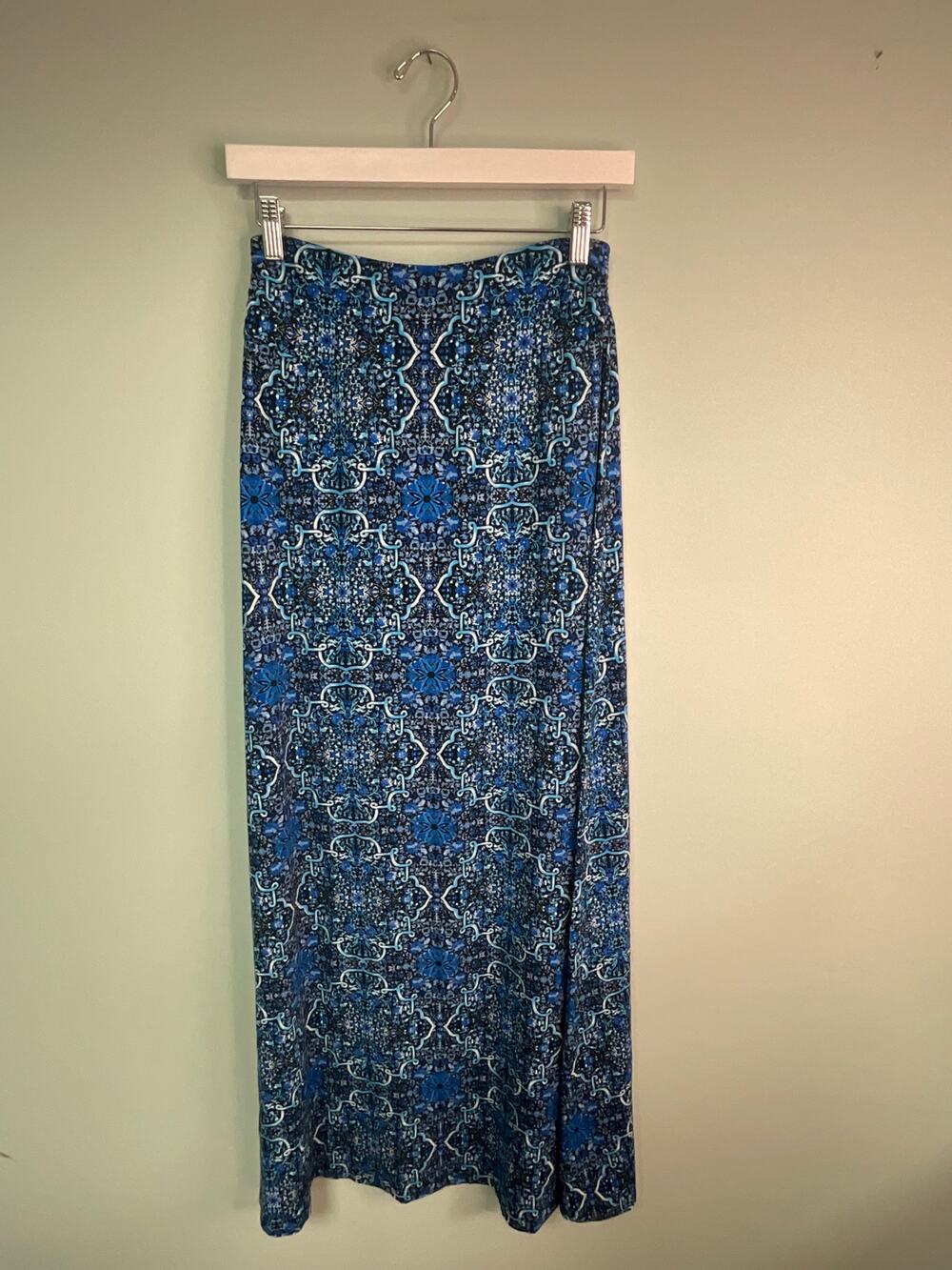 NWT! Kenar Maxi Skirt - Blue & Black - Size Small